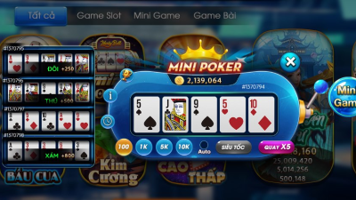 Nổ hũ mini poker- Chơi ngay săn thưởng liền tay với giá trị lớn